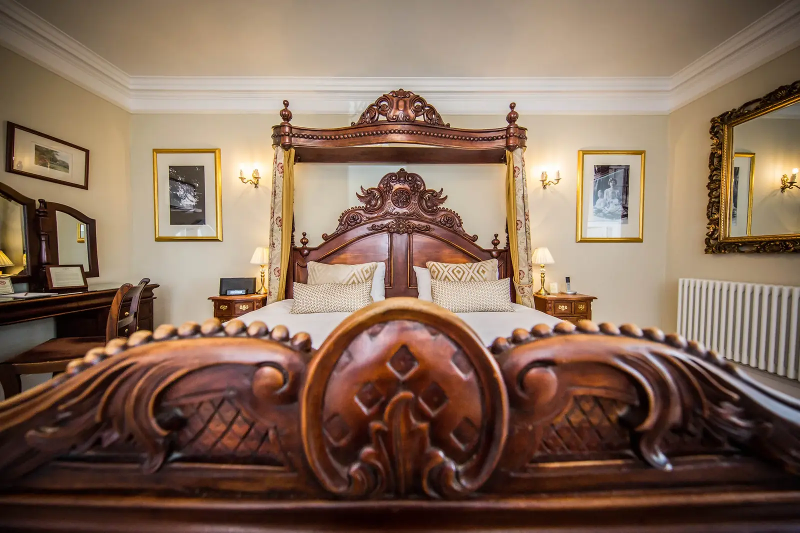 Four poster bed luxury accommodation
