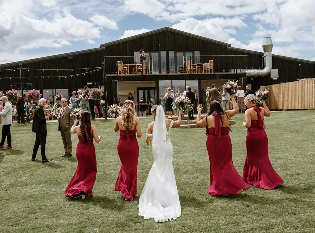 bride and bridesmaids
