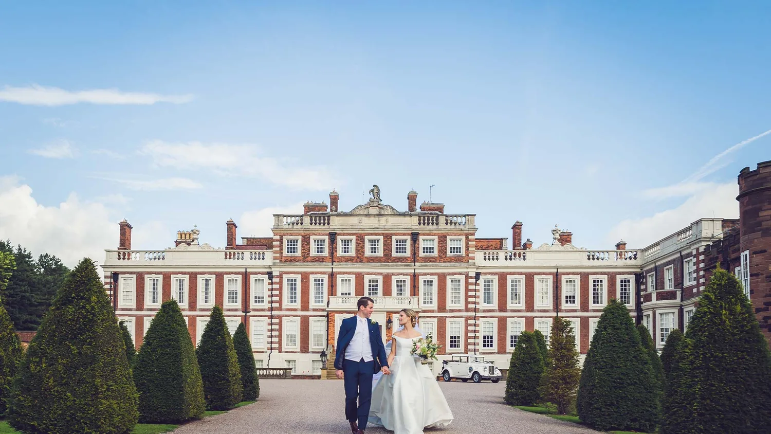 Knowsley Hall exterior wedding photograph